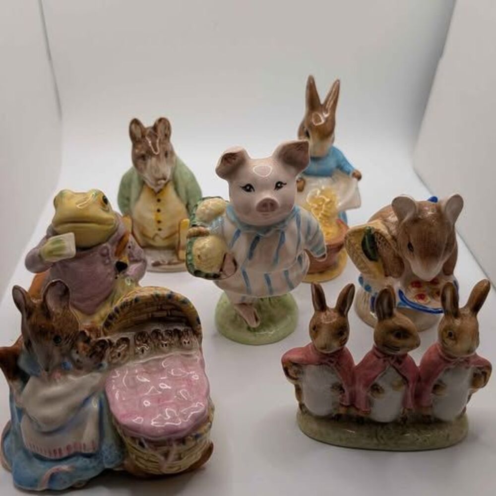 Vintage Beswick Beatrix Potter Figurines Collection - Lot of 7 (BP-3b & BP-3c)